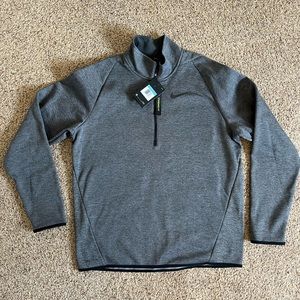 Mens grey quarter zip Nike pullover.